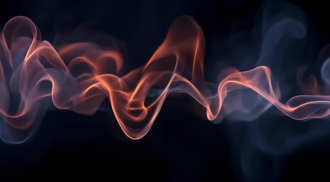 Smoke emerging in rhythmic geometric loops 