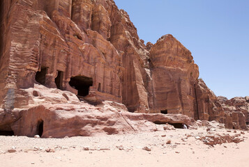 Royal Tombs of Petra, the ancient city and archaeological site in southern Jordan