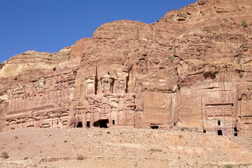 Royal Tombs of Petra, the ancient city and archaeological site in southern Jordan