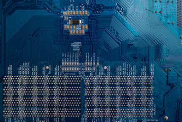 Electronic computer circuit board hardware technology. Motherboard digital chip. Computer...