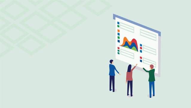 Vibrant abstract data visualization chart with floating elements showcasing colorful graphs and analytical insights in a dynamic modern design suitable for business presentations and reports