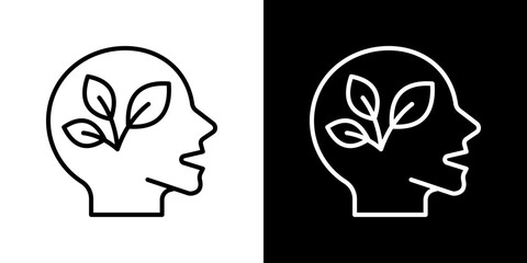 Mental Hygiene Icons. Fresh Line Design Built For Creative Flexibility In Light And Dark Versions. 