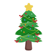 Ribbon Garland Christmas Tree