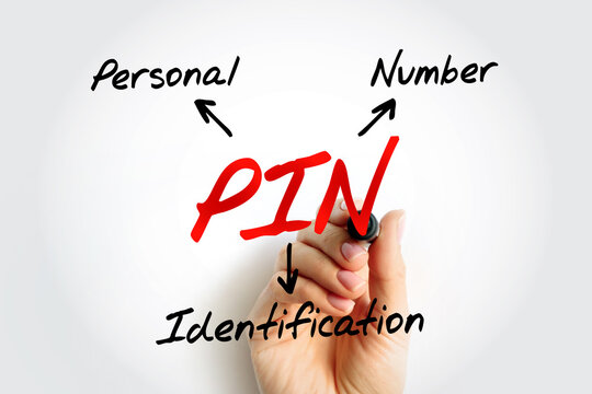PIN - Personal Identification Number acronym with marker, technology concept background