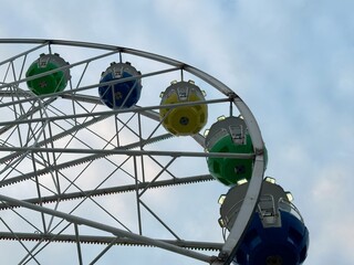 ferris wheel on a blue sky