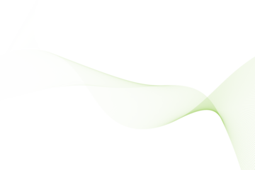 Abstract green wave line flowing on transparent background, representing movement, energy, and natural harmony isolated on transparent background