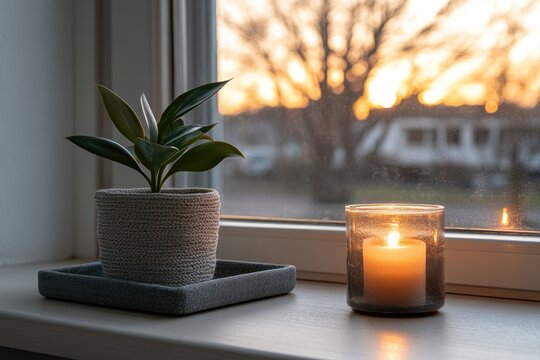 Charming room setup highlighted by natural accents and soft ambiance