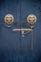 Exploring traditional doors at a historic site