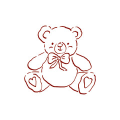 Hand drawn whimsical Christmas decor Elements. Sketch Holidays print. Cute Christmas vector illustration