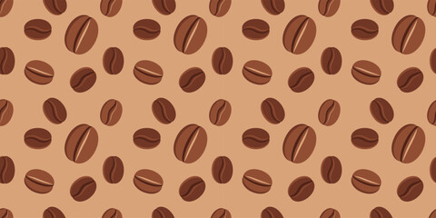 coffee beans seamless background, Coffee beans Background, coffee background. Coffee Beans Illustration