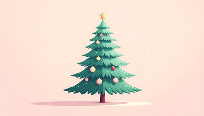 christmas tree vector illustration