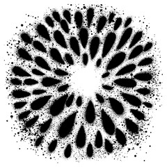 Spray Painted Graffiti firework Sprayed isolated with a white background.