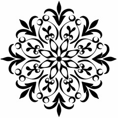 Elegant Floral Ornament Intricate Design for Creative Projects.