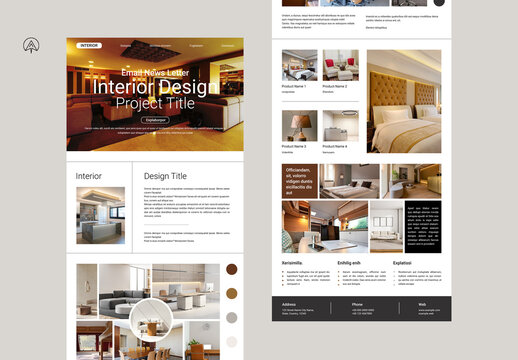 Interior Email News Letter Template