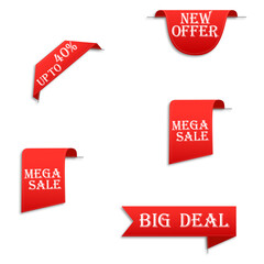 discount sale tag and banners