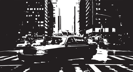 Minimal Black Silhouette Vector Art