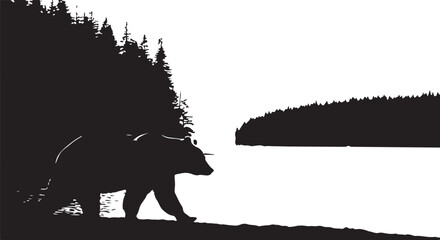 Minimal Black Silhouette Vector Art