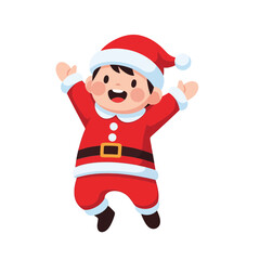 Joyful Santa's Little Helper A Cheerful Christmas Illustration