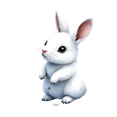 Obraz premium Watercolor Winter Animal Clipart Set with Cute Penguin, Polar Bear, Fox, Reindeer & More – Soft Icy Pastel Snowy Animals, High-Quality PNG, Transparent Background