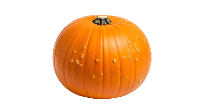 Ripe orange pumpkin ready for halloween carving fun