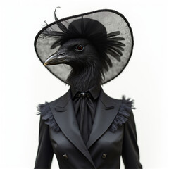 Naklejka premium Elegant raven image