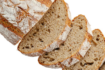 fresh homemade bread on the background