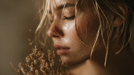 A woman enjoys a relaxing spa treatment with steam and aromatherapy in the cozy atmosphere of a wellness resort