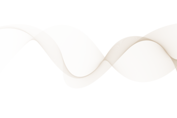 Abstract beige wave isolated on transparent background, delicate and flowing design element for modern and elegant projects