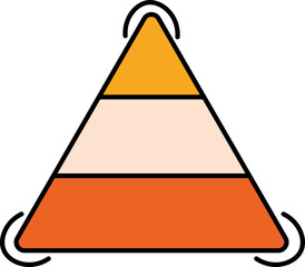Dynamic layered pyramid for modern presentations Successfull strategy brainstorm