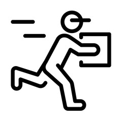 Fast Delivery Runner Icon &ndash; Express Parcel Service