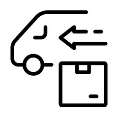 Delivery Truck Icon &ndash; Parcel and Shipping Symbol