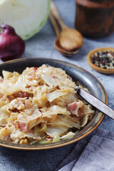 Southern Fried Cabbage, traditional dish in the South of the USA