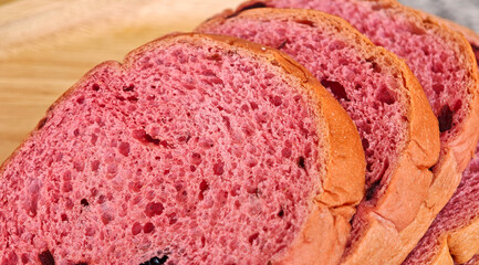 Healthy Cranberry Bread Slices in a Cafe