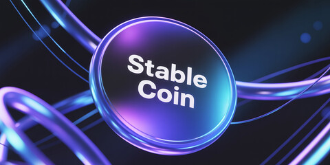 Stable Coin Cryptocurrency Digital Currency Abstract
