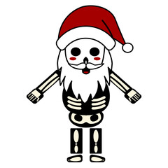 Gothic Christmas Santa Claus skeleton character icon