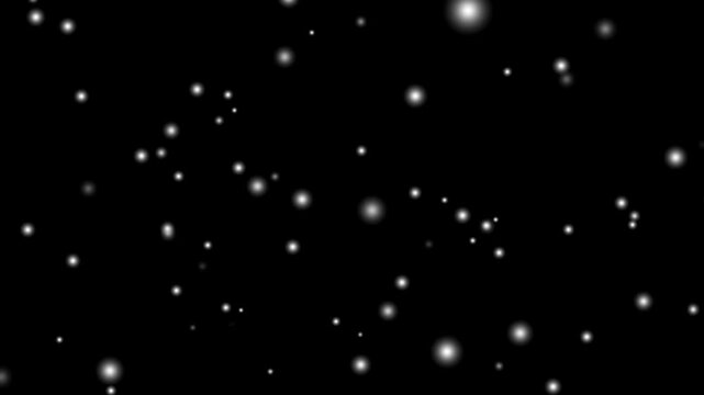 Dynamic moving particle dot animation background with black background