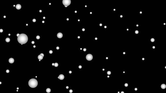 Dynamic moving particle dot animation background with black background