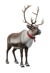 Christmas reindeer standing, detailed fur