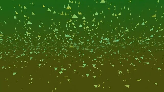 Animated background of moving triangular particles