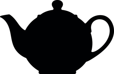Black teapot silhouette icon