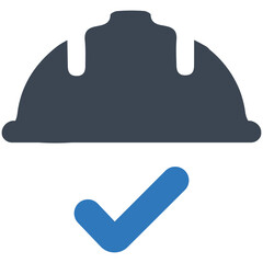 Obraz premium Construction Safety Approved: A simplified icon represents the essence of construction safety and approval.