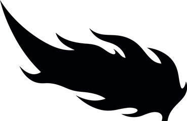 Black comet fire silhouette