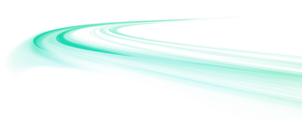 Abstract glowing blue neon speed lines with dynamic motion effect. Light trails create futuristic energy flow and acceleration. Modern digital background isolated in png.