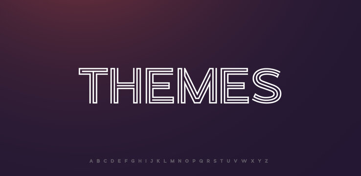 project font, technical draw style alphabet. Geometrical typography. letters, typographic design with draft strokes for architecture logo and headline. Isolated vector typeset