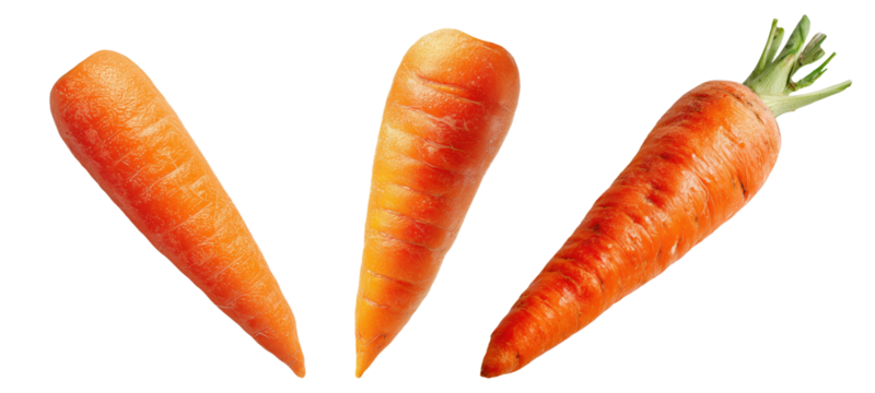 Set of fresh vegetable, carrot, isolated on a transparent background.