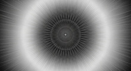 Abstract grayscale radiating lines pattern with central circular shape