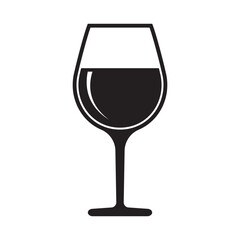 Classic Wine Glass Icon for Drink and Beverage Themes