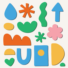 set of vector icons for children