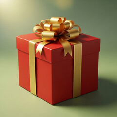 Obraz premium Isolated Christmas gift on white background with shadow