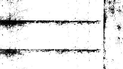 Abstract black and white grunge texture background with distressed horizontal lines and splatter vector